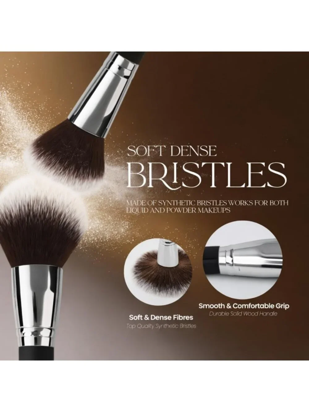 12-Piece Makeup Brush Set with Stylish Case | Soft Synthetic Bristles for